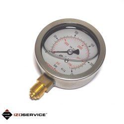 Manometer 250 bar - side outlet