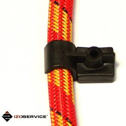 Plastic mounting clip for injection hose
